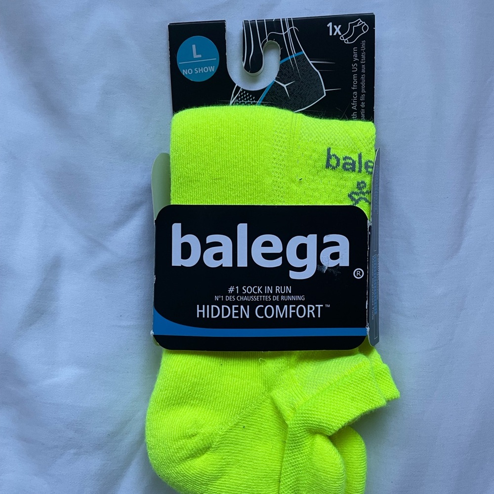 NWT - Balega Yellow Athletic Socks Hidden Comfort
